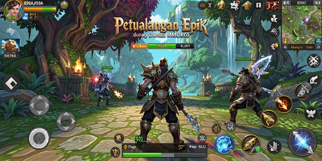 Gambaran gameplay seru dalam petualangan MMORPG 898A.