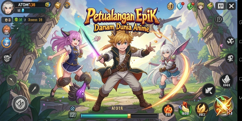 Tampilan menarik dari gameplay ATOM138 yang memukau.