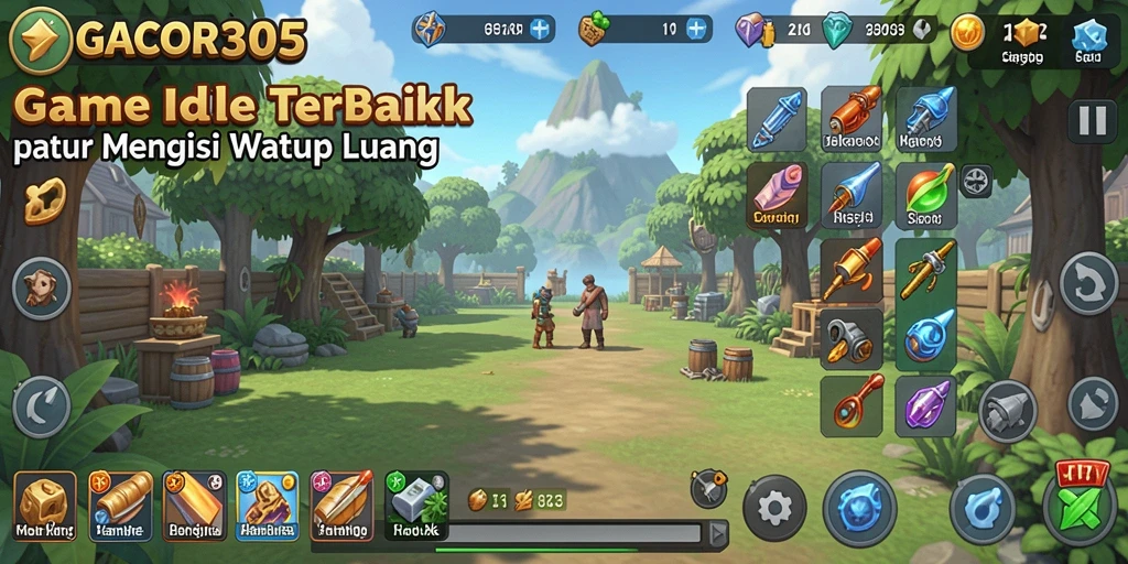 Tampilan gameplay utama GACOR305 menampilkan karakter yang bergerak otomatis.