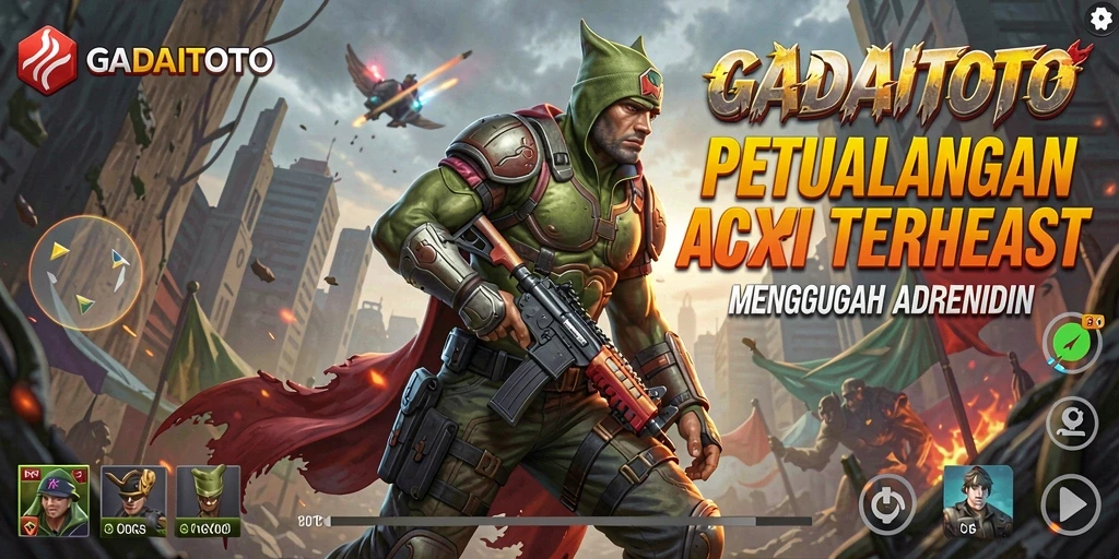 Screenshot GADAITOTO menampilkan aksi seru dalam pertempuran yang mendebarkan.