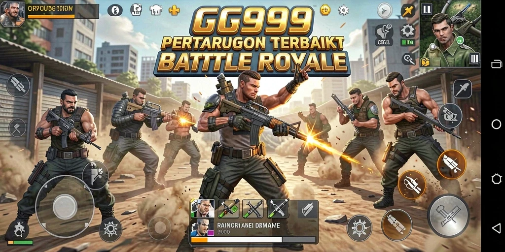 Gameplay GG999 yang seru dan menegangkan dalam pertempuran Battle Royale.