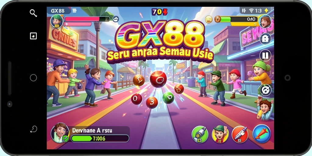 Tampilan gameplay seru dari GX88 dalam aksi arcade.