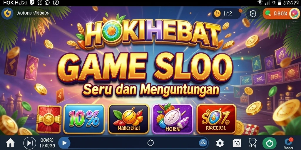 Tampilan gameplay HOKIHEBAT yang seru dan penuh warna.