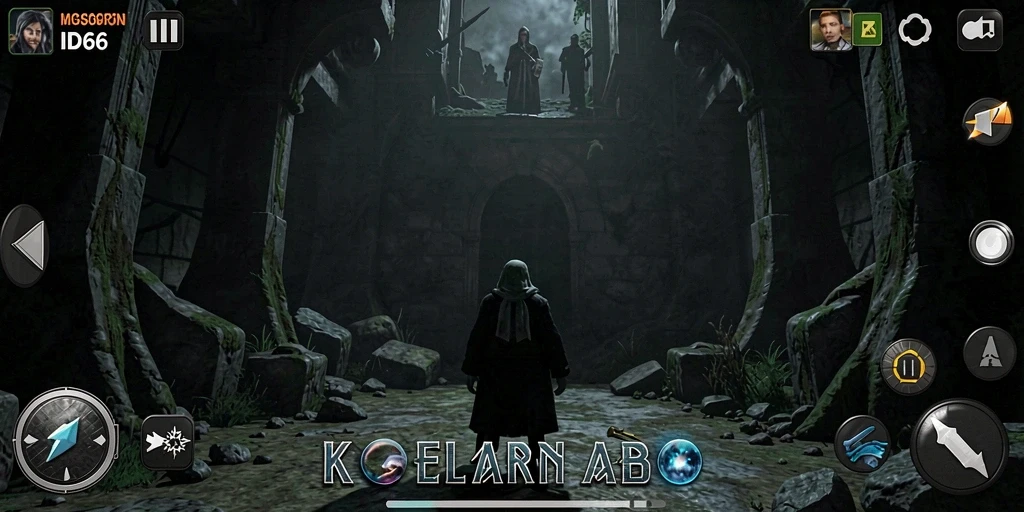 Tampilan gameplay menegangkan di dunia kegelapan.