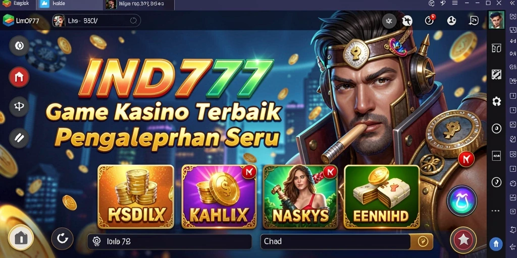 Tampilan gameplay kasino yang menarik dan mendebarkan.
