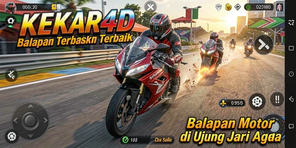Gameplay seru balapan motor di KEKAR4D yang menegangkan.