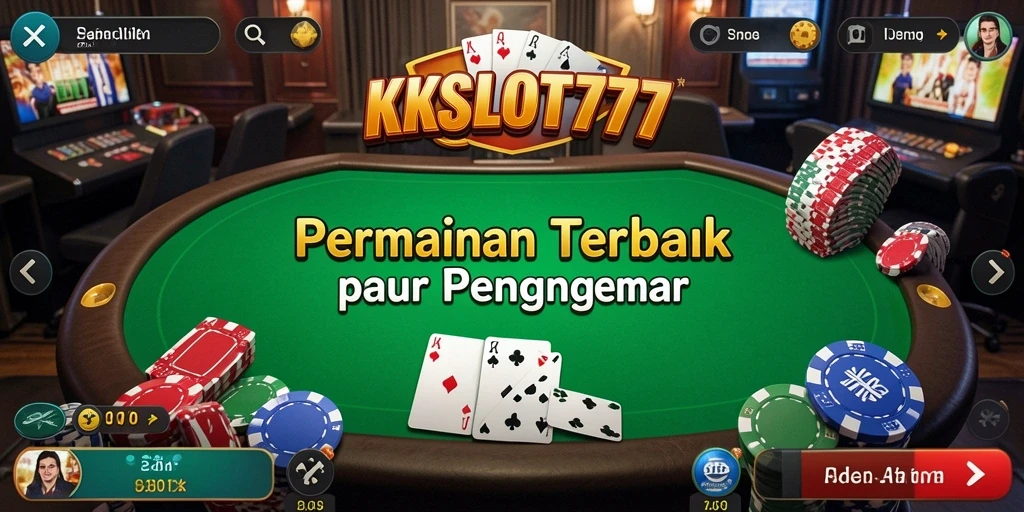 Tampilan gameplay KKSLOT777 dengan aksi Poker yang menegangkan.