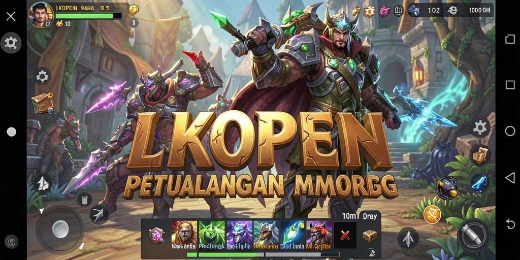Tampilan gameplay LKOPEN yang mengesankan dalam petualangan MMORPG.
