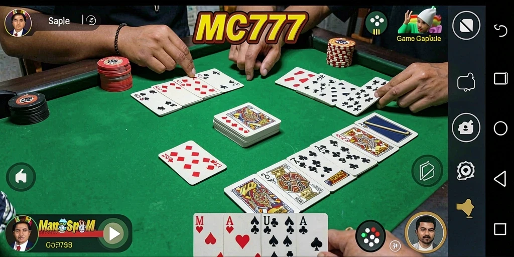 Tampilan gameplay seru dengan kartu Gaple yang menarik.