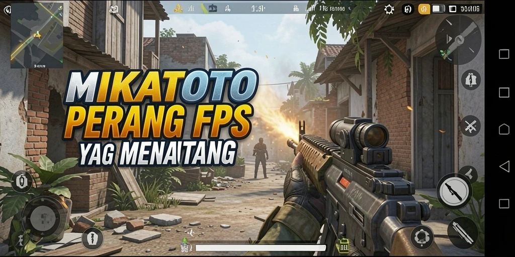 Screenshot gameplay MIKATOTO menampilkan aksi tembak-menembak yang seru.