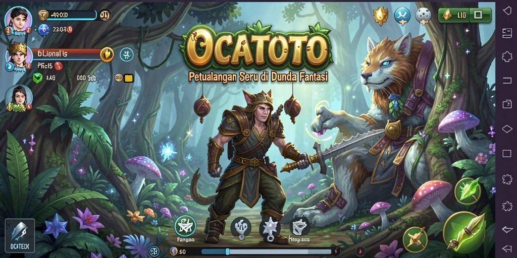 Gameplay OCATOTO menampilkan petualangan seru di dunia yang penuh warna.
