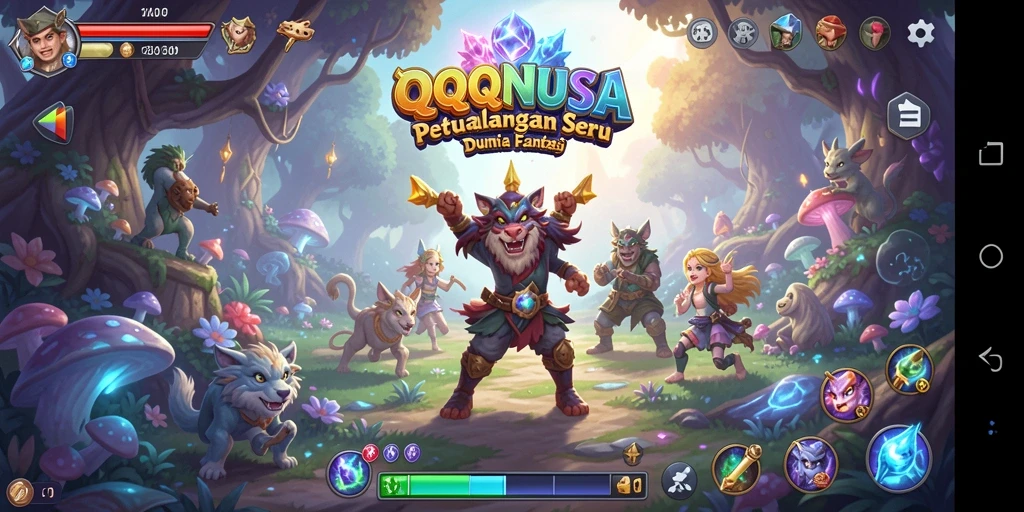 Gameplay QQNUSA yang penuh aksi dan petualangan.