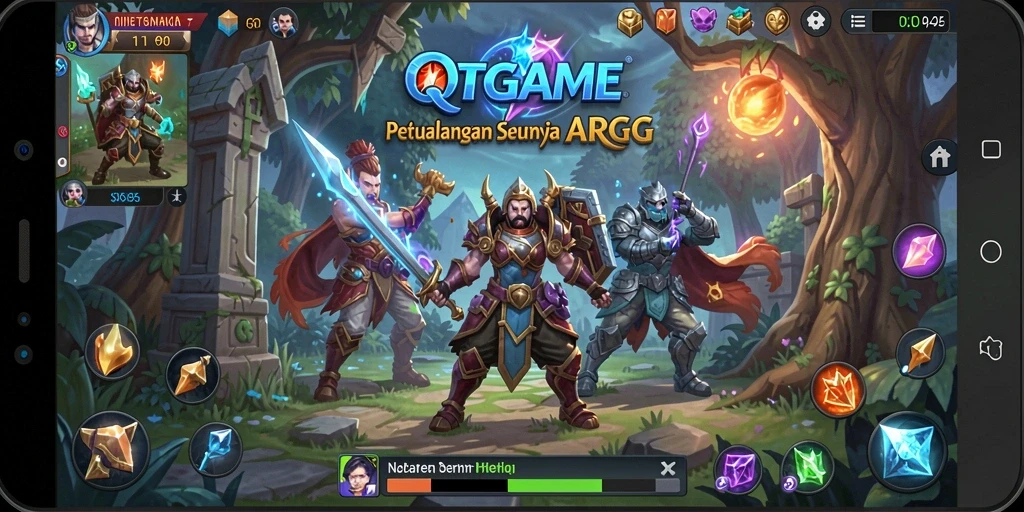 Tampilan gameplay QTGAME yang seru dan beraksi.