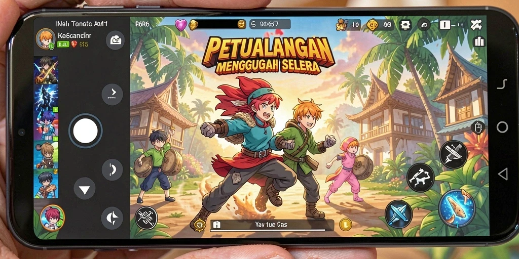 Tampilan gameplay R6R6 yang menampilkan aksi pertarungan karakter Anime.