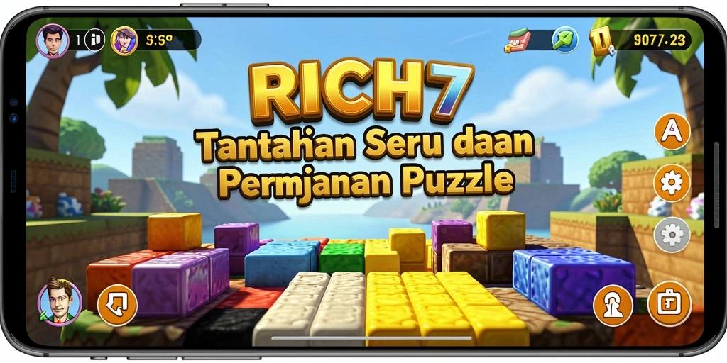 Tampilan gameplay RICH7 yang menarik dan penuh teka-teki.