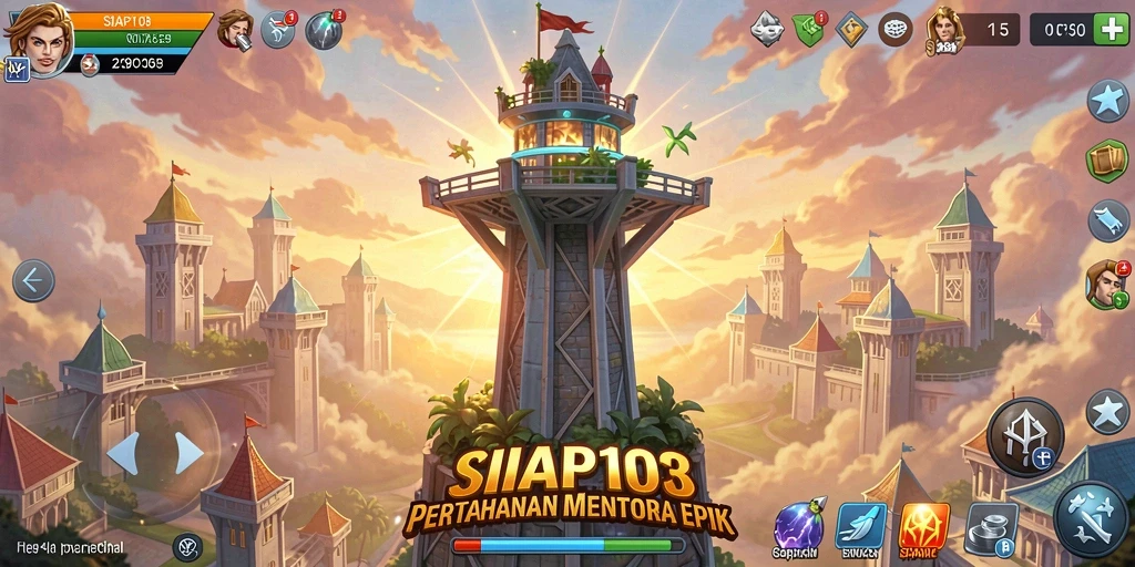 Tampilan menawan dari gameplay SIAP108 Tower Defense.