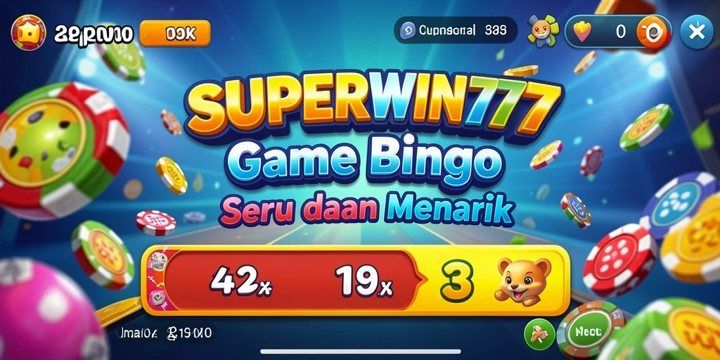 Tampilan gameplay seru dalam SUPERWIN777 dengan tantangan Bingo yang menarik.