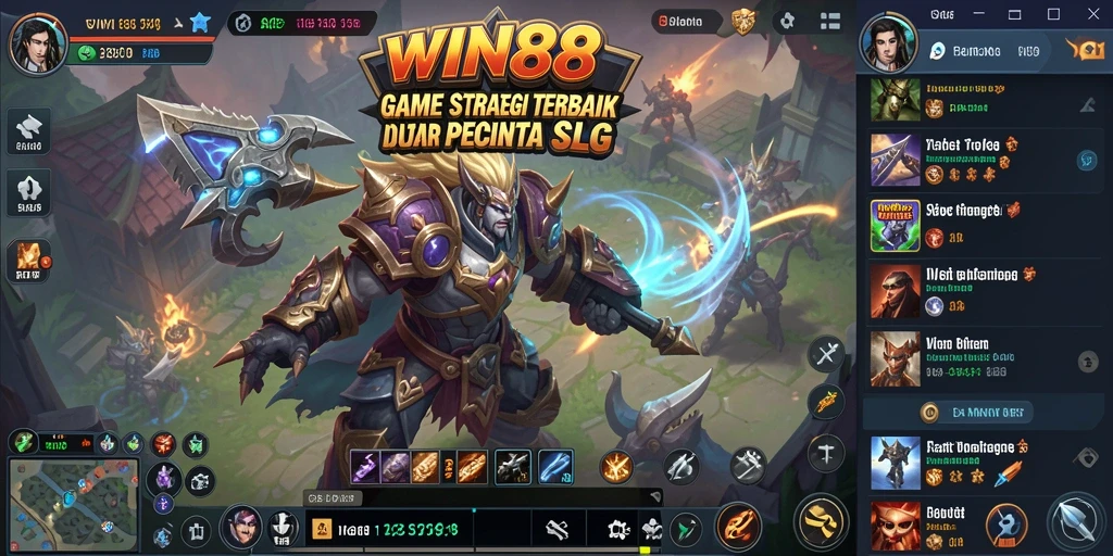 Tangkapan layar gameplay menunjukkan aksi strategis mendalam di WIN88.