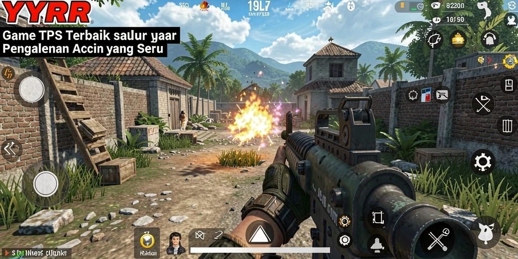 Gameplay YYRR dengan aksi menembak yang intens dan grafis menarik.