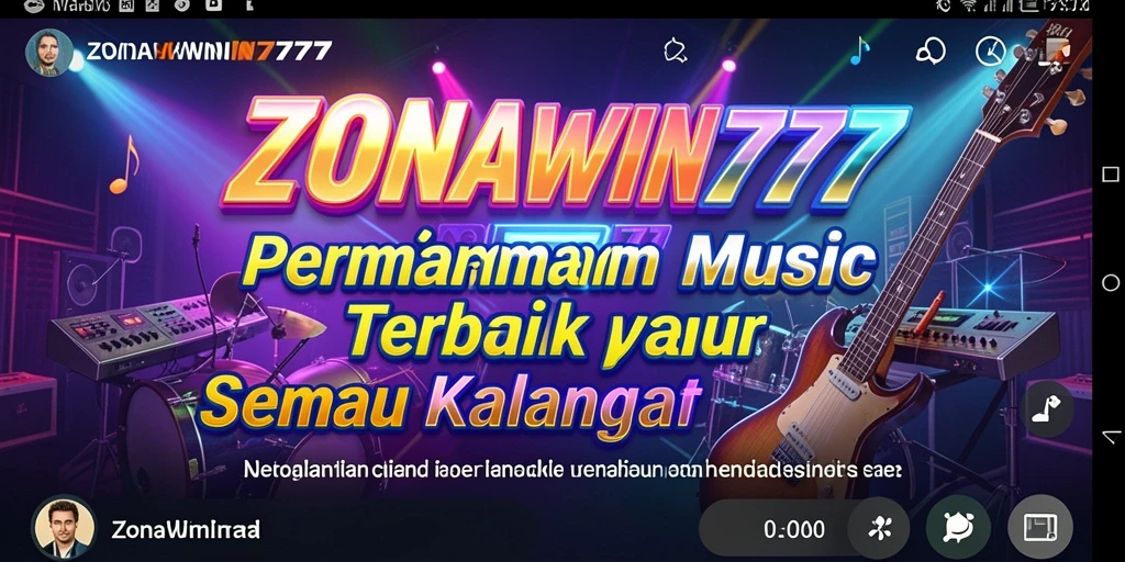 Tampilan gameplay interaktif ZONAWIN777 dengan berbagai alat musik.